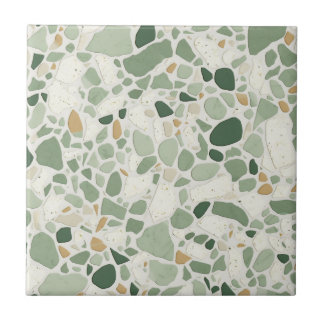 Carreau Effet Sage Green Terrazzo