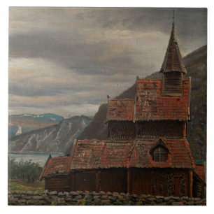 Carreau Église norvégienne de Stave (par Knud Baade)