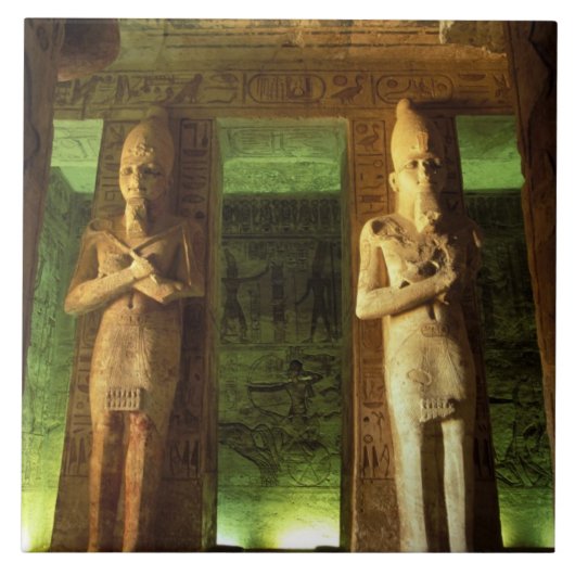 Carreau Egypte, Abu Simbel, Statue de Ramsès II, (Devant)
