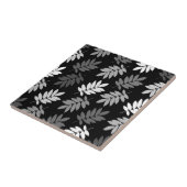 Carreau Elder Leaf Pattern Black White Grey (Côté)