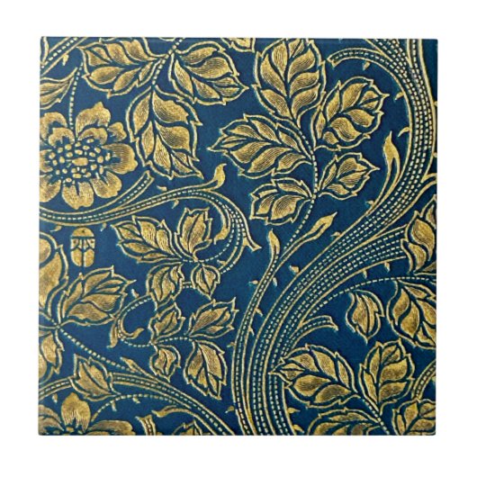 Carreau Élégance Bleu Doré (Devant)