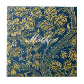 Carreau Elégance bleu or (Devant)