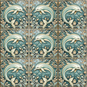 Carreau Élégance de la vague de corail gauche