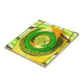 Carreau Elégance d'or : Beau art rose jaune africain (Côté)