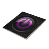 Carreau Élégance high-tech : Bouton d'alimentation violet (Côté)