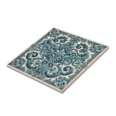 Carreau Elégance Turquoise - Design d'inspiration portugai (Côté)