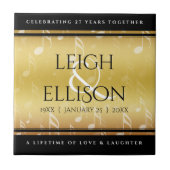 Carreau Elegant 27th Music Wedding Anniversary (Devant)