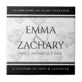 Carreau Élégant 60ème 75ème anniversaire de Mariage de dia (Devant)