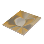 Carreau Élégant Abstrait jaune Pétale blanc Corner Floral (Côté)