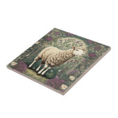 Carreau Élégant Arrière - plan floral de la lavande de mou (Côté)