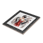 Carreau Elegant Art Deco lady (Côté)