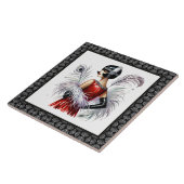 Carreau Elegant Art Deco lady  (Côté)