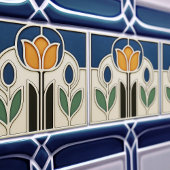 Carreau Elegant Art Nouveau Tulip Ceramic Tile