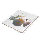 Carreau Elégant blanc pêche orange roses (Côté)