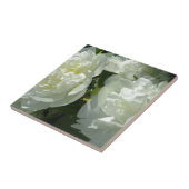 Carreau Elégant blanc peony floral blanc photo (Côté)