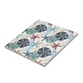 Carreau Elégant bleu et or Océan Motif trésors (Côté)