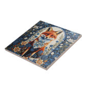 Carreau Elégant bleu Floral William Morris Inspiré Fox (Côté)