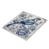 Carreau Elégant Bleu Oiseau Azulejo Design Carrelage (Côté)