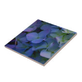 Carreau Élégant bleu pourpre bleu pourpre floral (Côté)