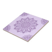 Carreau Elégant Boho Lavender Purple Mandala (Côté)