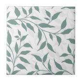 Carreau Elégant Botanique Leaf Dance Foliage HD Blanc Turq (Devant)