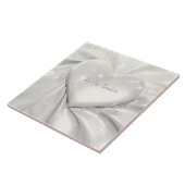 Carreau Elégant Carrelage en céramique de coeur crème blan (Côté)