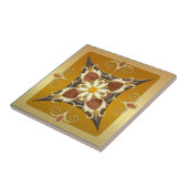 Carreau Elégant Carrelage en or géométrique (Côté)