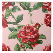 Carreau Elégant Chic Stylish Fleurs Filles Rose tendance (Devant)