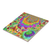 Carreau Élégant chou bohème rétro tournesol (Côté)