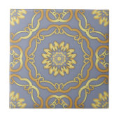 Carreau Elégant Classic Faux Gold Bordure Sur Grey (Devant)