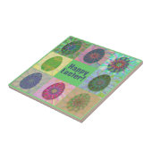 Carreau Élégant collage d'oeufs colorés Abstraits (Côté)