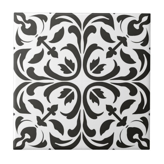 Carreau Élégant Contemporain Moderne Orné Chic (Devant)