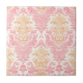 Carreau Élégant Damas rose clair (Devant)