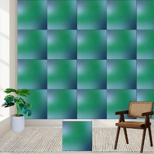 Carreau Élégant dégradé vert et bleu Abstrait
