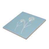 Carreau Elegant Dusty Blue Simple Flower (Côté)