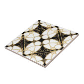 Carreau Elegant Gold and Black Art Nouveau Geometric Patte (Côté)