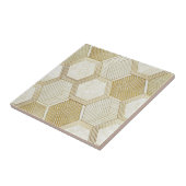 Carreau Elegant Gold Hexagon Geometric Pattern - Marble 2 (Côté)