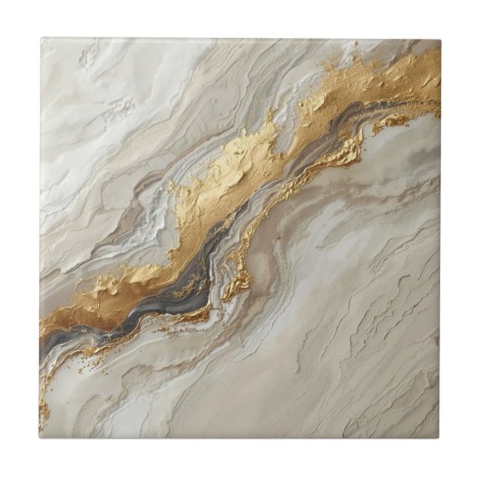 Carreau Elegant Gold Marble Flow – Luxury Ceramic Tile (Devant)