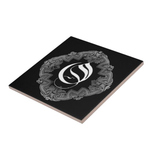 Carreau Élégant Goth Initial O (Côté)