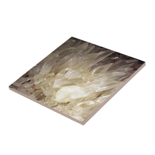 Carreau Élégant Graphique d'énergie Clair Quartz (Côté)