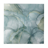 Carreau Elegant Green Marble Pattern Ceramic Tile (Devant)