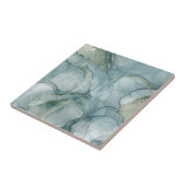 Carreau Elegant Green Marble Pattern Ceramic Tile (Côté)