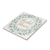 Carreau Elegant Greenery Watercolor Boho Bridal Shower (Côté)
