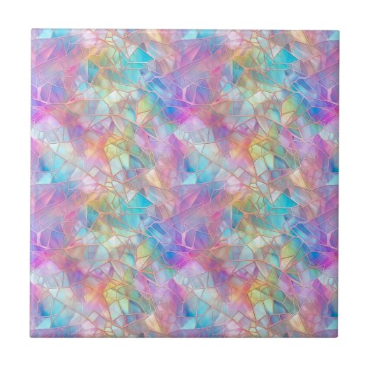 Carreau Élégant Iridescente Motif en verre de qualité : Lu (Devant)