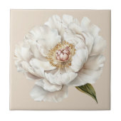 Carreau Elégant ivoire blanc peony (Devant)