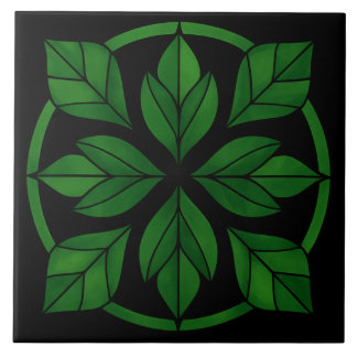 Carreau Elegant Leaves Pattern Ceramic Tile