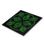 Carreau Elegant Leaves Pattern Ceramic Tile (Côté)