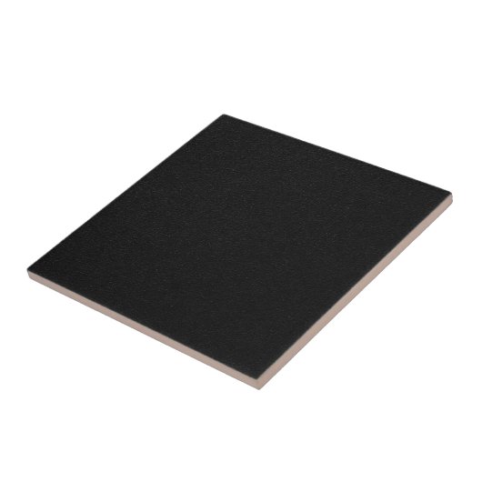 Carreau Elégant Matte Black Tile en céramique texturée (Côté)
