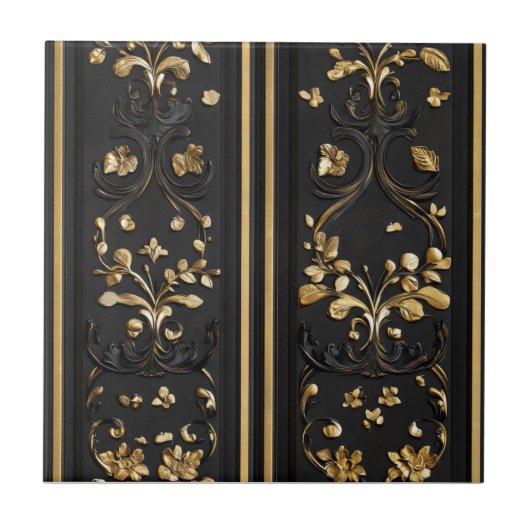 Carreau Élégant modèle floral classique (Devant)