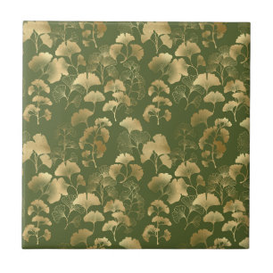 Carreau Élégant motif de jardin de ginkgo